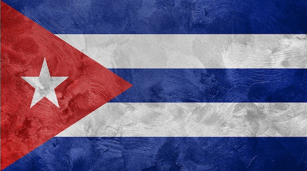 Getextureerde foto van de vlag van Cuba
