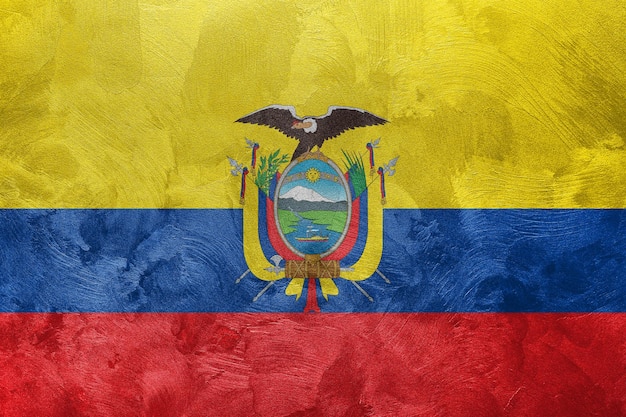 Getextureerde foto van de vlag van Ecuador