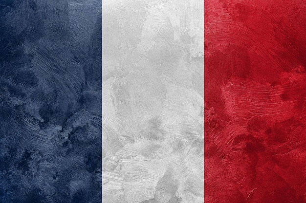 Getextureerde foto van de vlag van Frankrijk