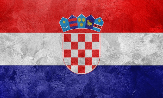 Getextureerde foto van de vlag van Kroatië