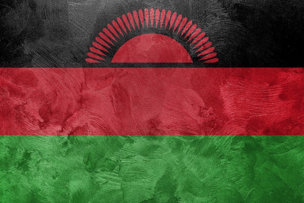 Getextureerde foto van de vlag van Malawi