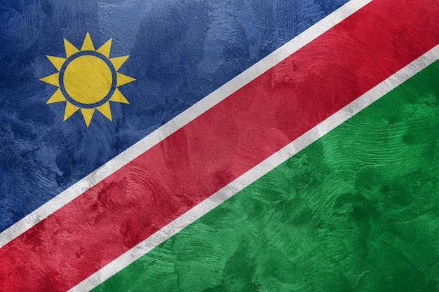 Getextureerde foto van de vlag van Namibië