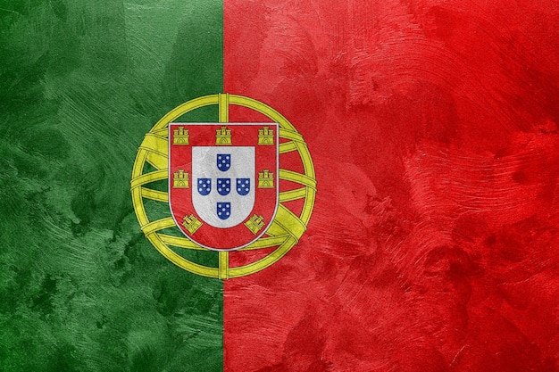 Getextureerde foto van de vlag van Portugal