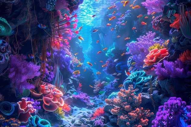 Getuige van de magische schoonheid van een surrealistische onderwater generatieve AI