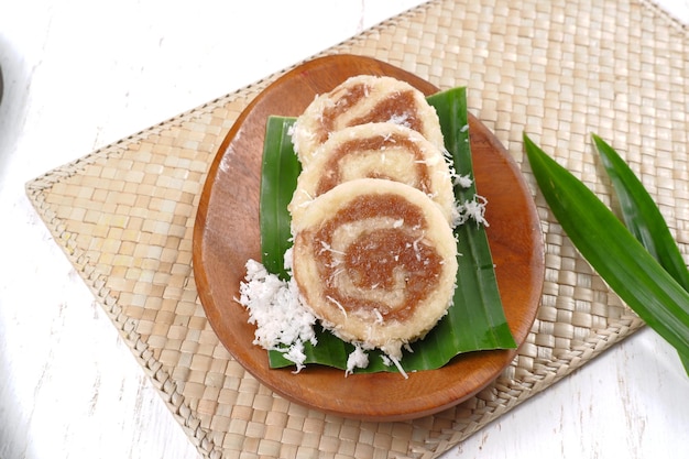 Getuk, traditioneel eten oorspronkelijk uit Midden-Java, Indonesië.