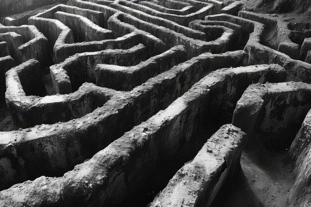 Foto gevaarlijk labyrint van de geest