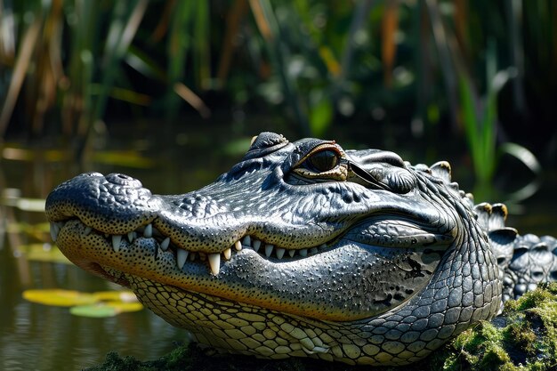 Gevaarlijke Alligator hoofd Generate Ai