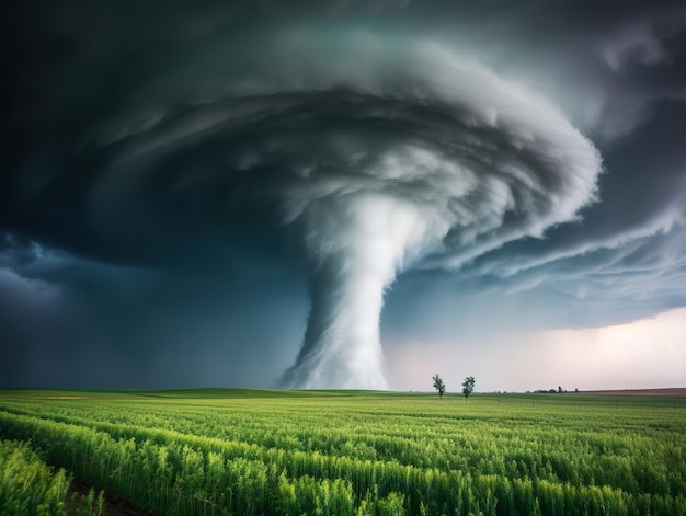 Gevaarlijke tornado in tornadosteeg