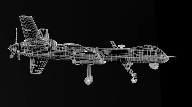 Gevechtsdrone 3D-model