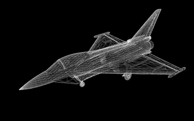 Gevechtsvliegtuigmodel, carrosseriestructuur, draadmodel