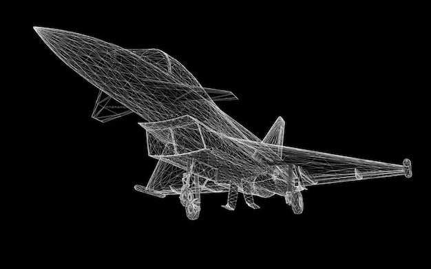 Gevechtsvliegtuigmodel, carrosseriestructuur, draadmodel