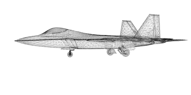 Gevechtsvliegtuigmodel, carrosseriestructuur, draadmodel