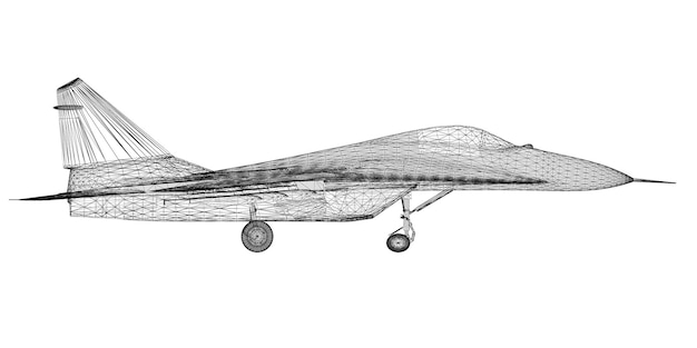 Gevechtsvliegtuigmodel, carrosseriestructuur, draadmodel