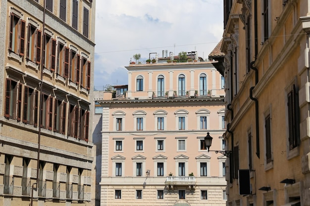 Gevel van een gebouw in Rome, Italië