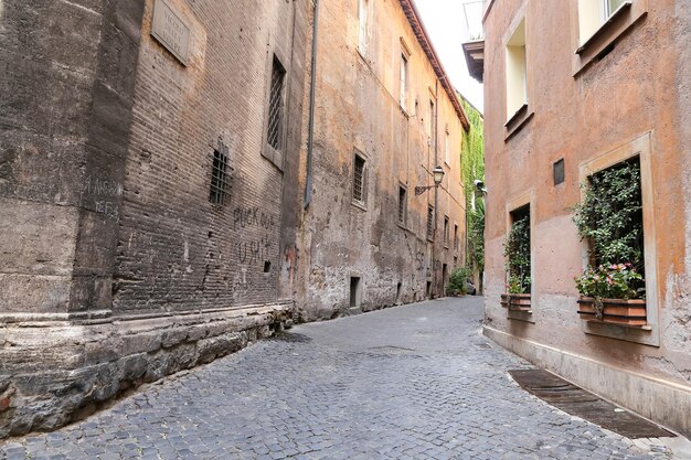 Gevel van gebouwen in Rome, Italië