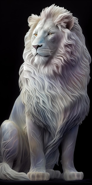 Gevoelige albino Lion Ai gegenereerd