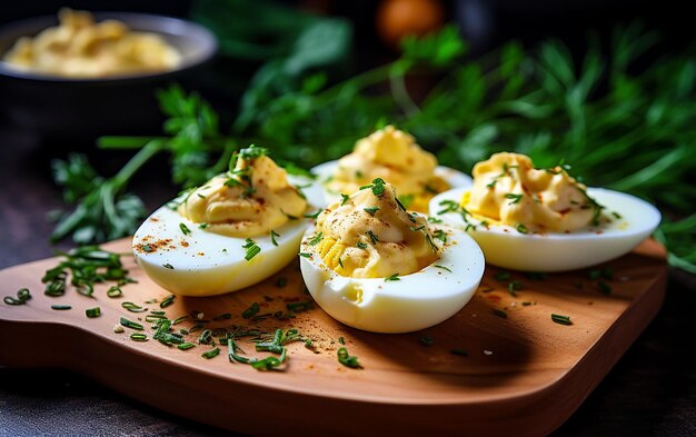 gevulde eieren met mayonaise