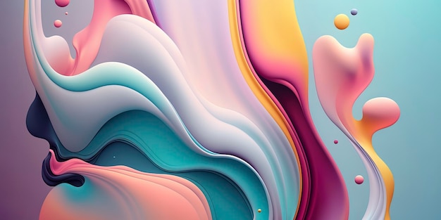 Geweldig abstract behang met zachte pastelkleuren 4k wallpaper moderne achtergrond