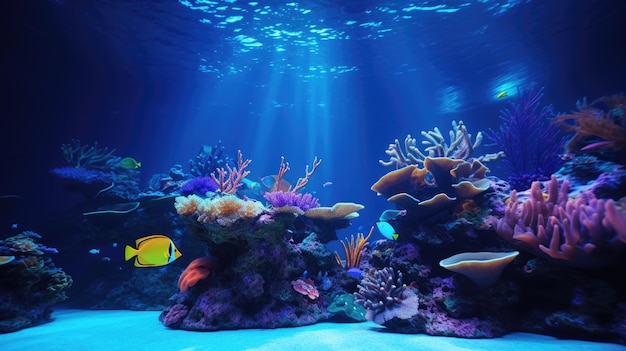 geweldige foto van aquarium, zeer gedetailleerd