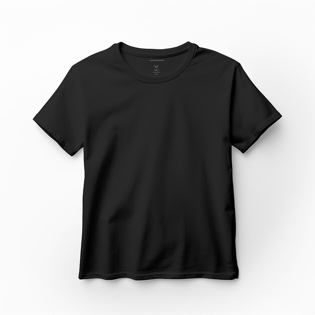 Geweldige zwarte kleur voorkant blanco T-shirt Mockup Design