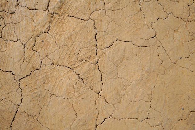 Geweven achtergrond van droge gebarsten grond