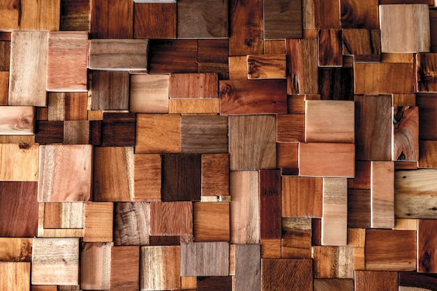 Geweven van houten kubusgebruik als achtergrond voor multifunctionele vormtextuur