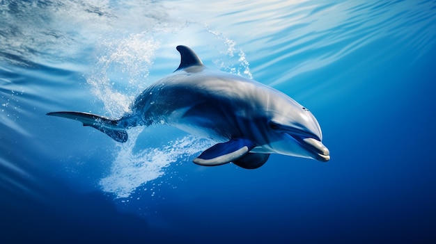 Gewone Bottlenose Dolphin onder water in de Rode Zee Hurghada Egypte
