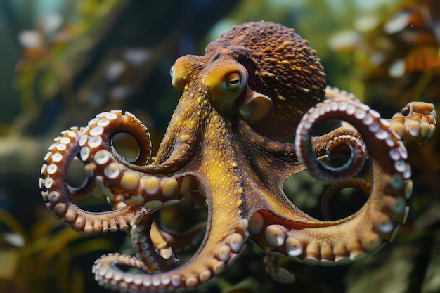 Gewone octopus Wild dier in zijn natuurlijke leefgebied