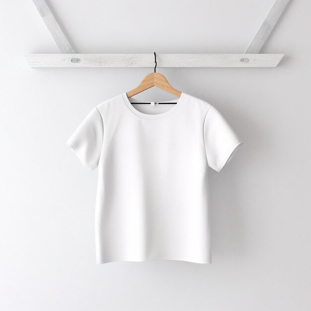 Foto gewone witte t-shirt mockup geen tag geen logo