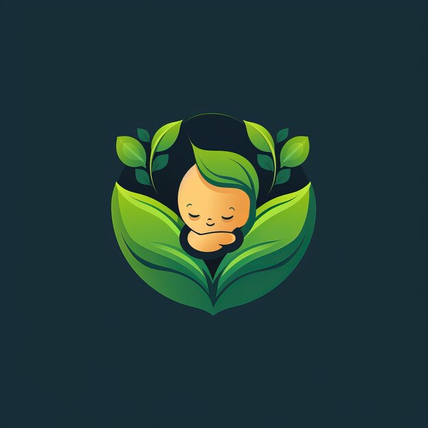 Gewortelde liefde een verwelkomend logo voor pasgeboren babyplanten