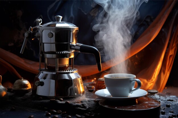 Photo geyser coffee maker