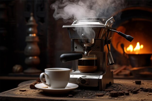 Photo geyser coffee maker