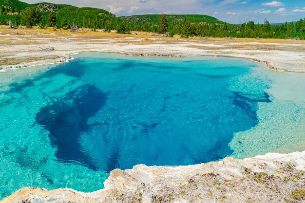 Geyser in het Yellowstone National Park