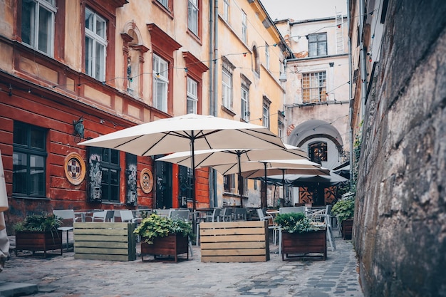 Gezellig café in de stad Lviv