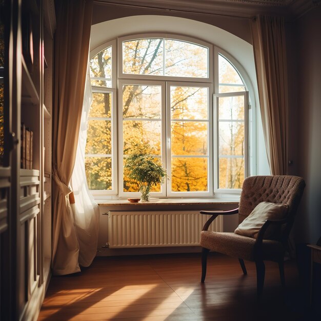 gezellige kamer in de ochtend