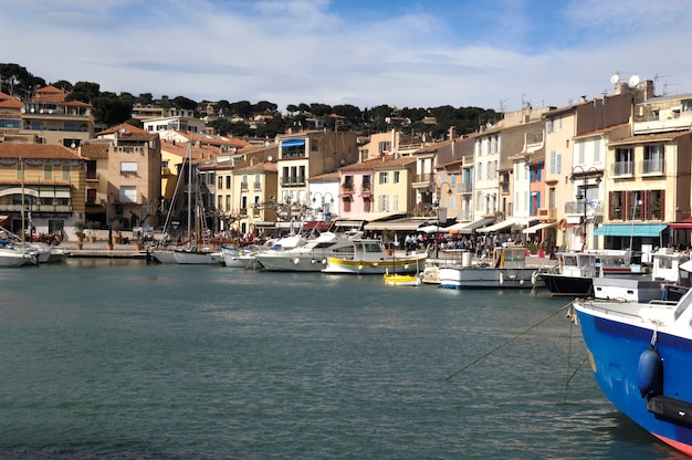 Gezicht op Cassis, Côte d&#39;Azur, Frankrijk