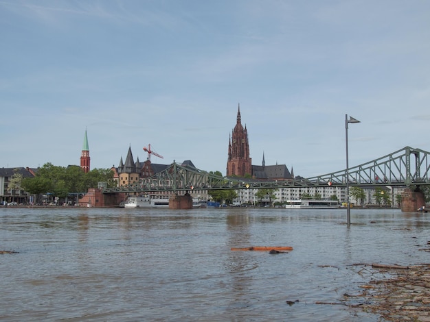 Gezicht op Frankfurt, Duitsland