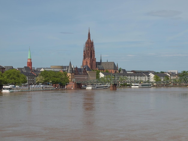 Gezicht op frankfurt, duitsland