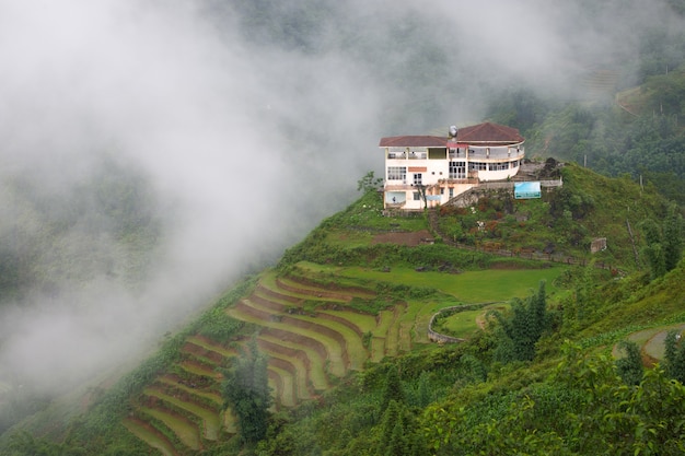 Gezicht op Sapa, Vietnam