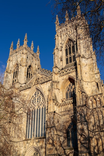 Gezicht op york minster in york, noord-yorkshire