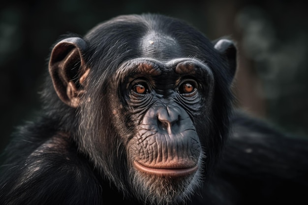 Gezicht van een chimpansee