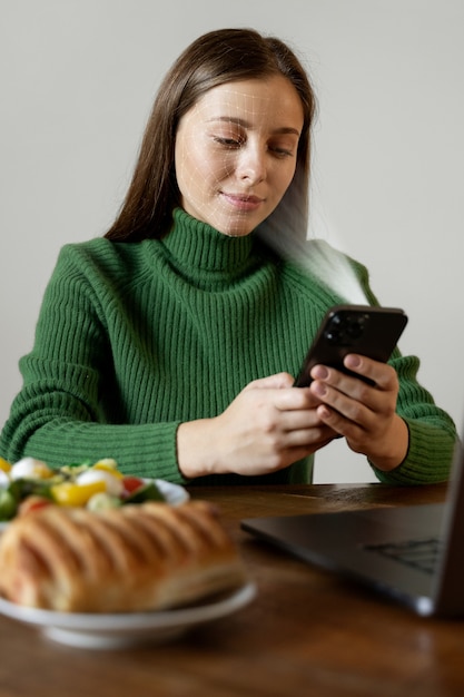 Gezichtsherkenning en persoonlijk identificatieconcept