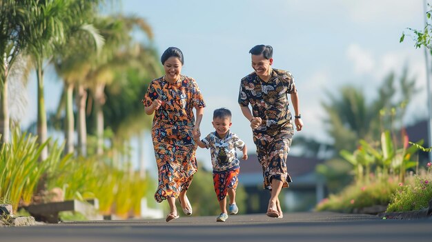 Gezinsfoto met Indonesische uitstraling