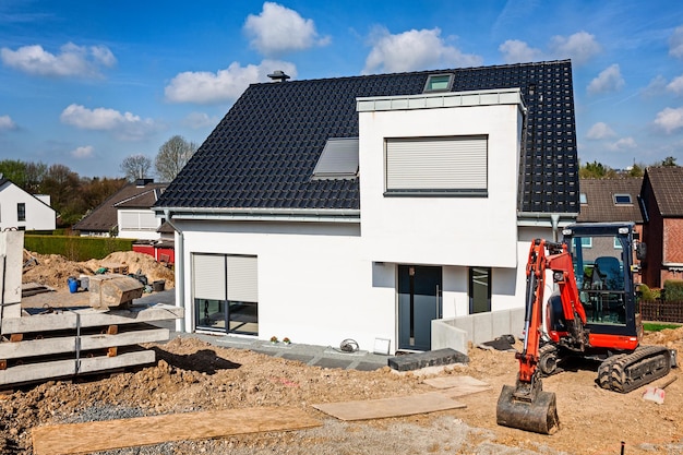 Foto gezinswoning in aanbouw