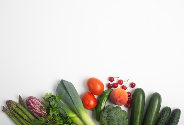 Gezond eten, inclusief fruit, groenten en kruiden