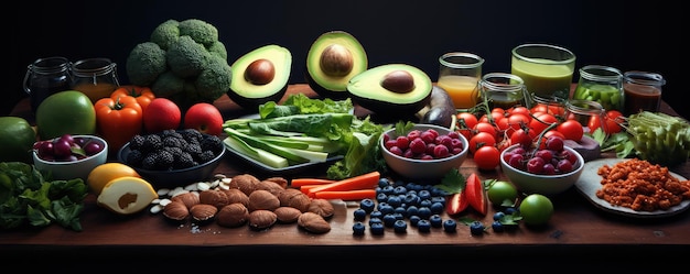 Foto gezond eten schoon eten selectie fruit groentezaden superfood