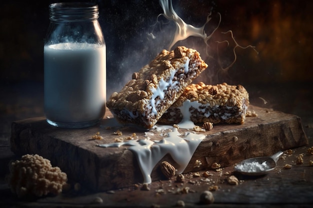 Gezond Zelfgemaakt Muesli Ontbijt Granen mueslirepenJuiste voedingsset voor een gezonde levensstijl Gezond eten Fruit Groenten Zuiver water Biologisch Dieet Calorievoeding Mooi lichaam