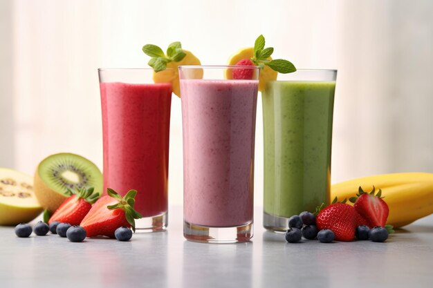 Gezonde fruit- en groente-smoothies