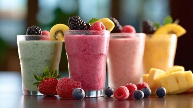 Gezonde fruit- en groente-smoothies