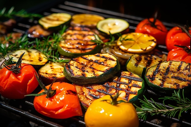 Foto gezonde gegrilde groenten